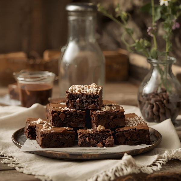 Brownies sin gluten ni lactosa para personas con intolerancias