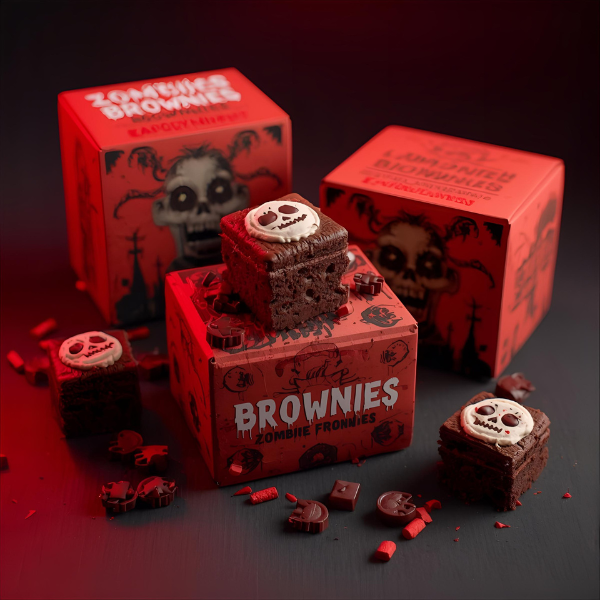 Ideas para cajas de miedo con brownies personalizados