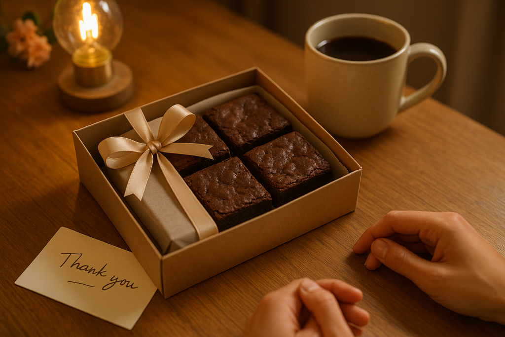Dónde encargar cajas navideñas con brownies