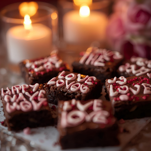 Brownies con mensajes atrevidos para San Valentรญn