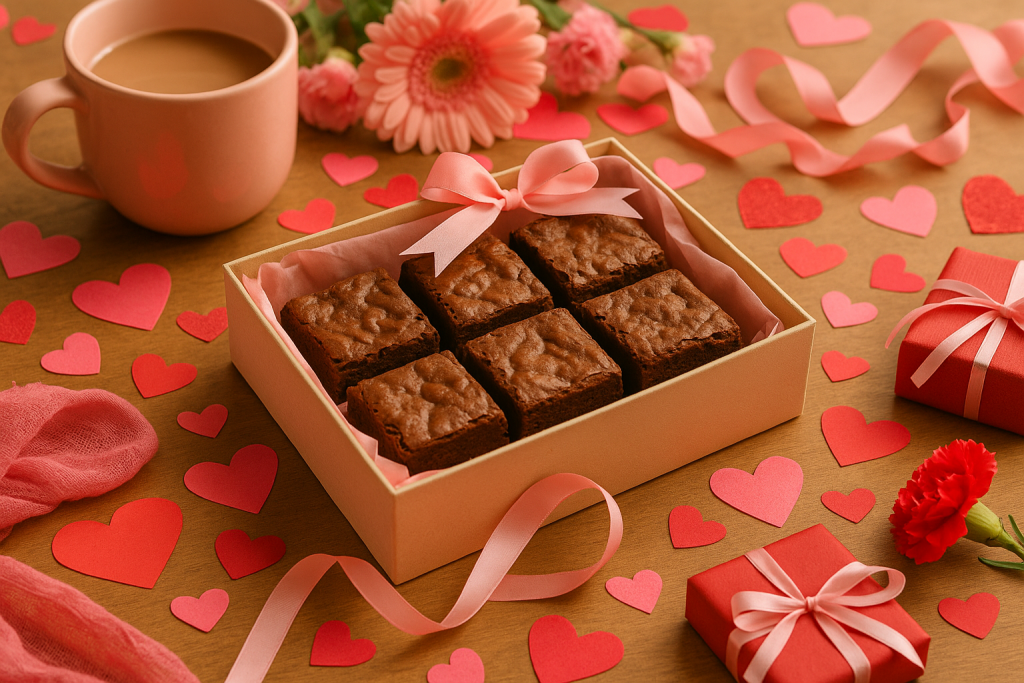 Brownies para amigas el Día de San Valentín