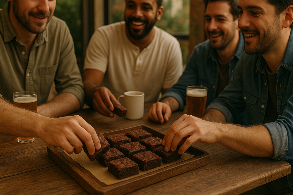 Brownies para celebrar la amistad con hombres
