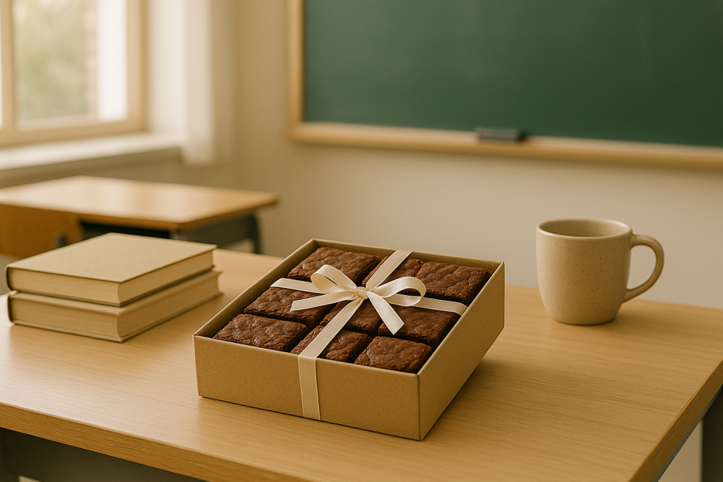 Brownies para pedir perdón con mensaje incluido