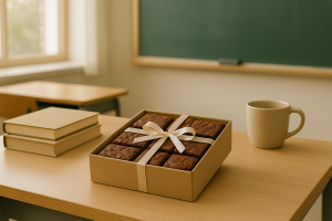 Brownies para pedir perdón con mensaje incluido
