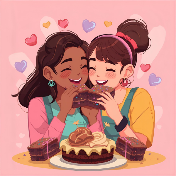 Dedicatorias de amistad para brownies personalizados