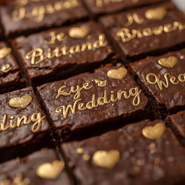 Palabras románticas para brownies personalizados de boda 💍