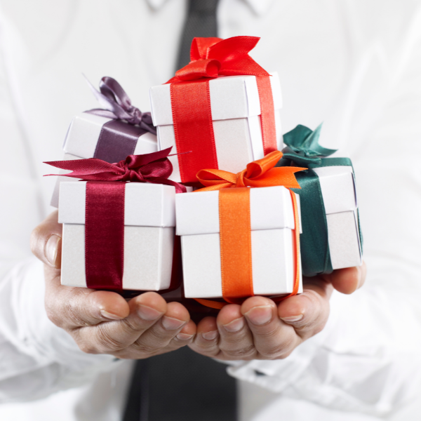 Regalos de empresa en Navidad con brownies personalizados