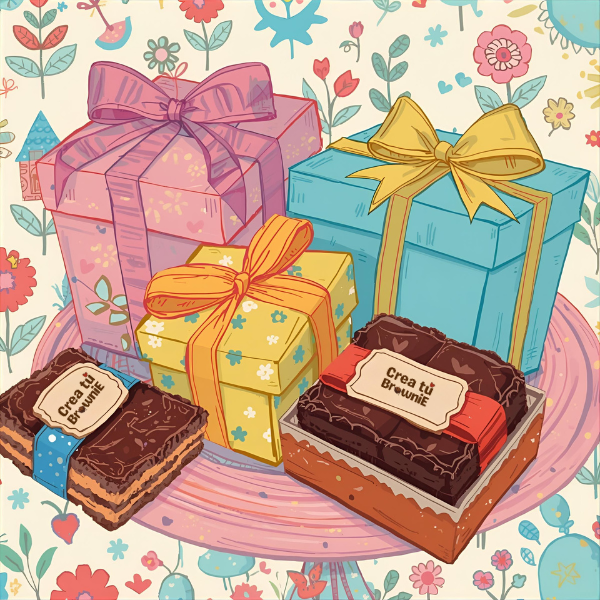 Regalos para amigas con brownies personalizados